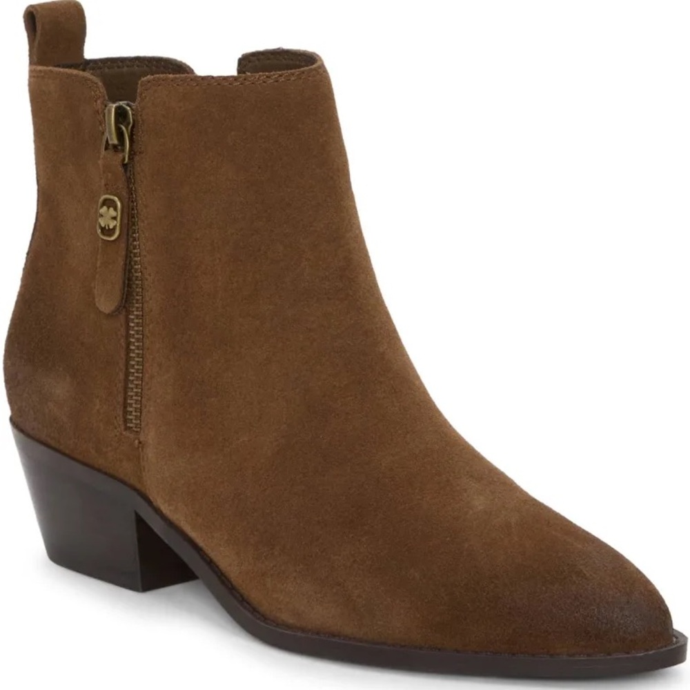 ✨New Lucky Brand Chocolate Brown Suede Cowboy Boots